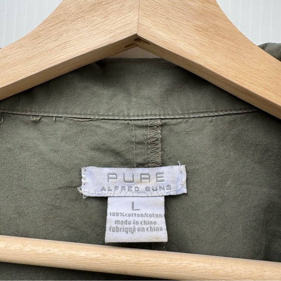 PURE ALFRED SUNG Khaki Utility Jacket green size large - Picture 5 of 6
